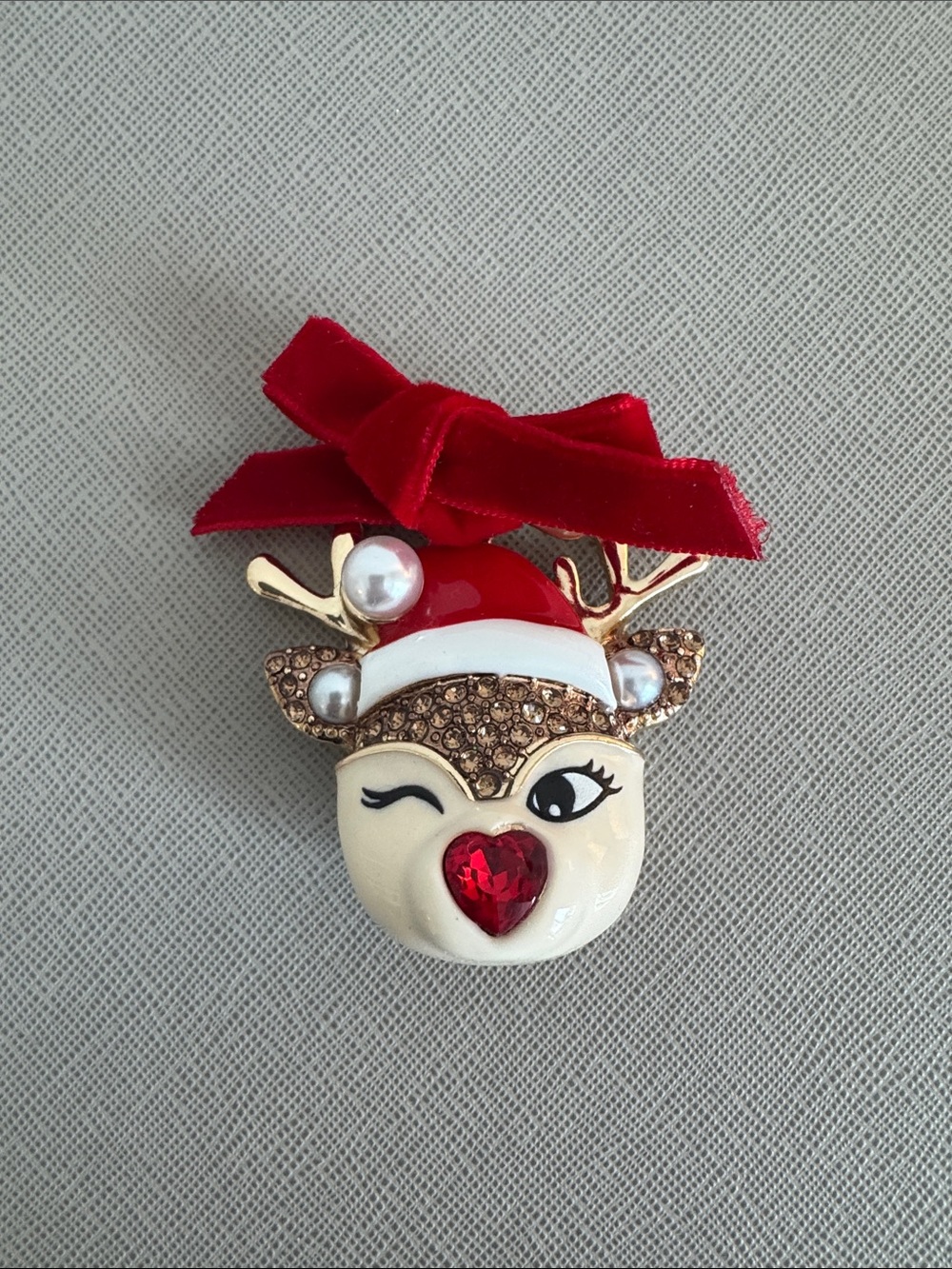 Betsey Johnson Reindeer Brooch